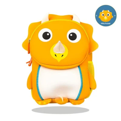 El neopreno resistente al agua de la escuela de los Niños Los niños impermeable Bolsa Mochila Mochila escolar de los animales de dibujos animados Cute Kids Mini Bolsa de Picnic Almuerzo