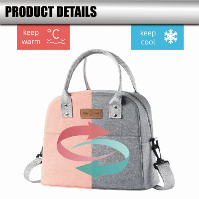 Personalizar logotipo resistente al agua Caja de aislamiento térmico suave congelación poliéster portátil Nylon Oxford Tote Escuela niños comida almuerzo caliente entrega Camping Bolsa de picnic