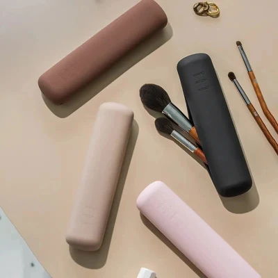 Organizador de brocha de maquillaje para viajes Bolsa cosmética Remaquillaje Brush Case Caja de soporte
