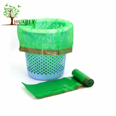  Plástico Kinchen Bin Liner impresión personalizada cordón ajustable basura bolsa basura Rollo de bolsas