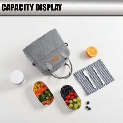 Personalizar logotipo resistente al agua Caja de aislamiento térmico suave congelación poliéster portátil Nylon Oxford Tote Escuela niños comida almuerzo caliente entrega Camping Bolsa de picnic
