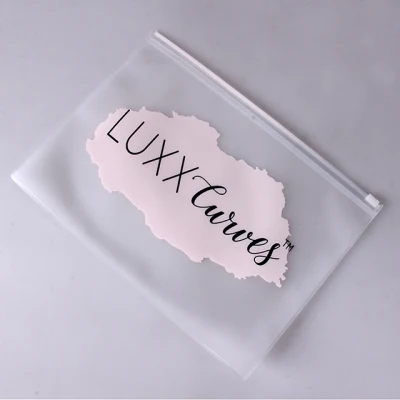  Bolsa de embalaje personalizada de plástico EVA con cierre hermético para joyas, prendas de vestir y cosméticos con acabado esmerilado.
