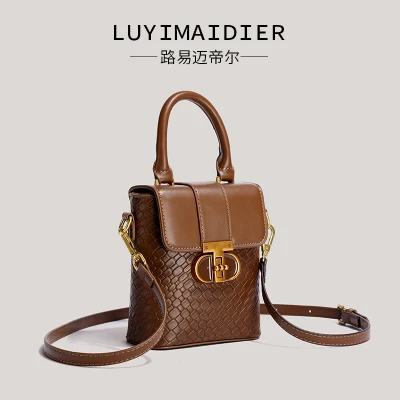 Bolso de diseñador mayorista, copia de Marca Bagcontracturado marrón clásico Marca Deisgnerbag Fahions mujeres clave′ S corto