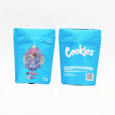 Ziplock de tacto suave olor de la prueba de pararse Cr Cookies de plástico sellado térmico bolsas de Mylar hierba mate