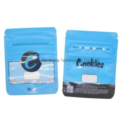 Bolsas de cocina de California a prueba de niños 3,5g plástico resistente a niños 420 Ziplock Mylar Cookkies Bolsa de Ziplock a prueba de niños