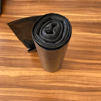 65 galones 1.5mil altura Extra Heavy Duty Coreless bolsa de basura negra