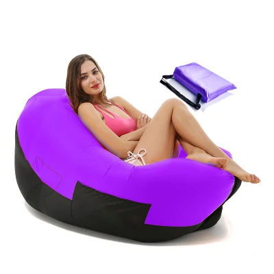  Sofá cama inflable Camping colchoneta de aire Saco lento para dormir en el sofá de la playa