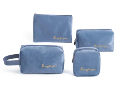 Flannel suave Custom Embroidered Bolsa de almacenamiento Cosmética Maquillaje-Bolsa