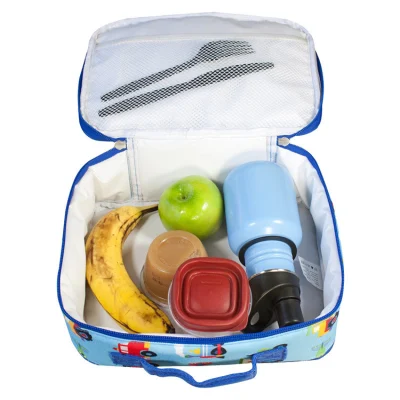 Los niños con aislamiento de alta calidad Bolsa de picnic con cremallera Portable lindo personaje de dibujos animados Los niños de la bolsa de enfriador de Almuerzo Escolar