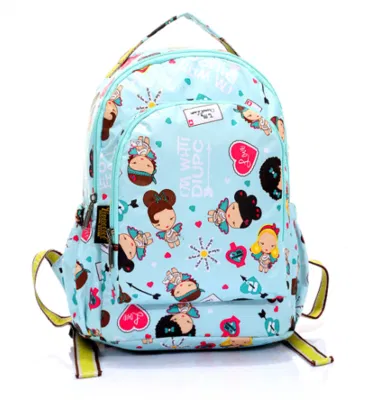 La impresión de dibujos animados personalizados al por mayor de los niños mochilas escolares mochilas chicas (RS-HK6)