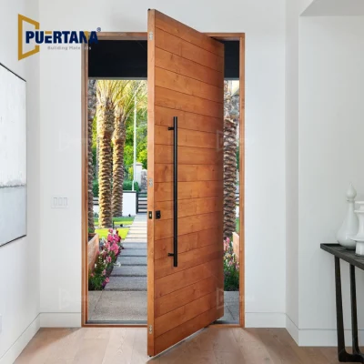  Casa de lujo moderno de caoba de pivote de la entrada frontal de la puerta de madera