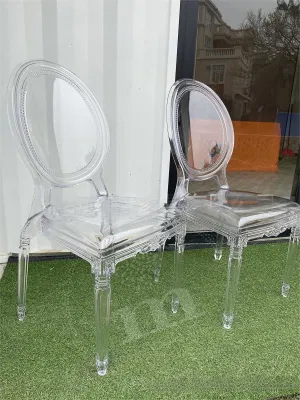  Trono al aire libre Desmontada Acrílico KD tradicional Hotel Restaurante Mobiliario de Boda Silla para banquetes