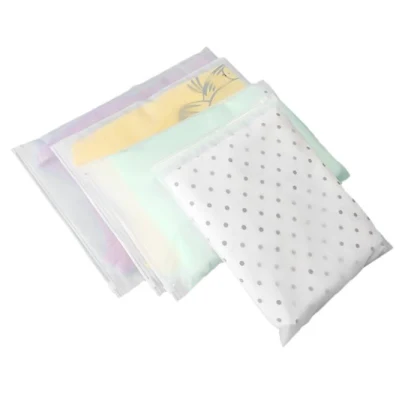  Ropa interior ropa mate transparente de Almacenamiento de envases de plástico bolsas Zipper Self-Sealing PE