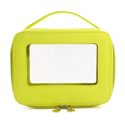 Logo Personalizar viaje transparente PVC Zip Bolsa de cosméticos Bolsa transparente Bolsas de maquillaje