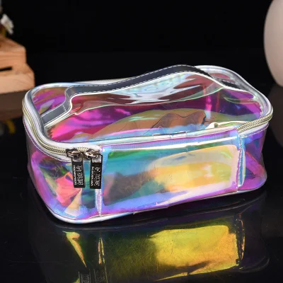 Impermeable transparente personalizado de plástico de PVC DE VIAJE Bolso bolsa de cosméticos maquillaje