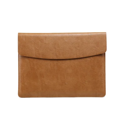 Funda para tableta compacta portátil cierre magnético funda para tableta de cuero marrón Bolsa para portátil
