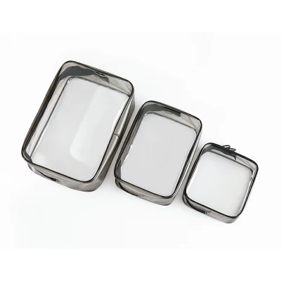 Lavado de viaje portátil de almacenamiento Multifunción impermeable transparente de PVC bolsa de cosméticos