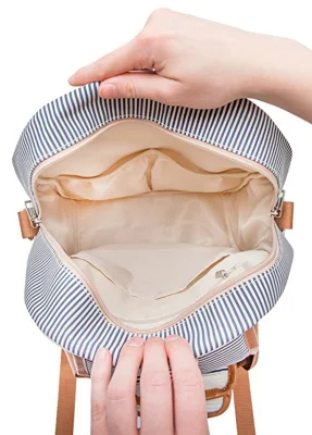 Bolsa de pañales espaciosa Bolsa de pañales Bolsa de momia con colchoneta para cambiarse Y correas de cochecito