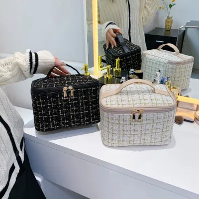 Bolsa de maquillaje pequeña personalizada PU Travel Bolsa de cosméticos lavado portátil Bolsa cosmética
