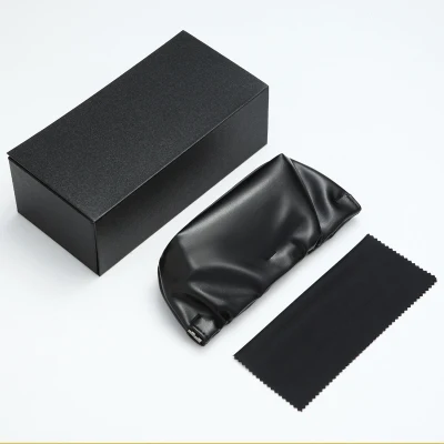  Accesorio de cuero personalizado Regalo Luxury Sunglass Storage Pouch elegante gafas Bolsa