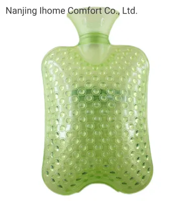 El alivio del dolor Water-Filling cómodo reutilizables de PVC botellas de agua caliente Bolsa con tapa de tela para regalo