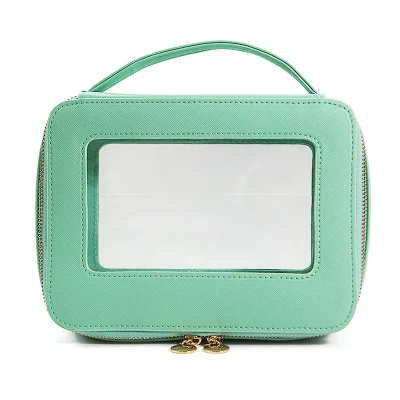 Logo Personalizar viaje transparente PVC Zip Bolsa de cosméticos Bolsa transparente Bolsas de maquillaje