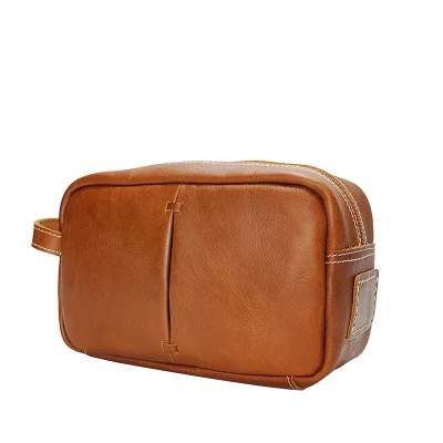 Custom Leather Retro Portable Lady Bolsa de lujo cosméticos de mano hacer Bolsa arriba