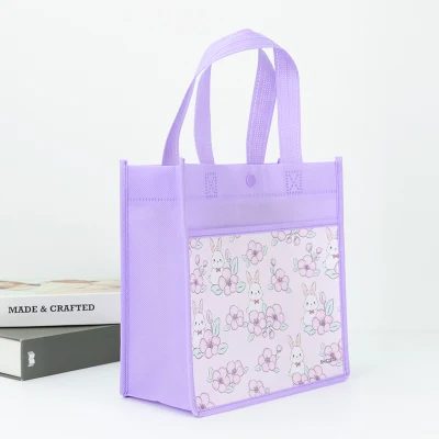  Custom Logo Soft Handle Bolsa de compra de laminado no tejido RPET