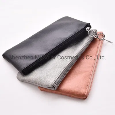 Portable Eco friendly el maquillaje resistente al agua de la bolsa de cosméticos de viajes Bolsa de cuero de PU