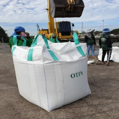 Bolsas grandes de FIBC Jumbo con refuerzos para empacar escombros de construcción de 1 tonelada.