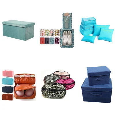  Ropa de cama mantas plegables duradera Organizador de la colcha de caja de almacenamiento de grandes bolsas de tela Servicio de lavandería bolsa con cremallera Funda clara ropa mujer ropa interior de la bolsa de Bra