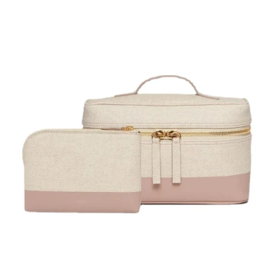 Etiqueta privada Mayoristas Señora Bolsas cosméticas Organizador de viaje maquillaje de bolsa Bolsa PU cuero Alta calidad Bolsas cosméticos a medida