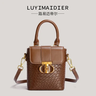 Bolso de diseñador mayorista, copia de Marca Bagcontracturado marrón clásico Marca Deisgnerbag Fahions mujeres clave′ S corto