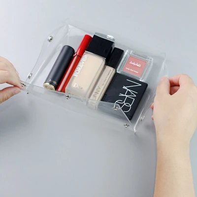 Almacenamiento portátil transparente de la bolsa de viaje Bisutería Lápices Labiales maquillaje cepillos bolsas de cosméticos