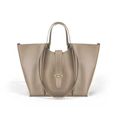 Simple elegancia de la marca de lujo en Bolsa con hebilla magnética de alta calidad Negro de oro de gama alta de la Oficina de Negocios Rslf Bolsos para mujer-MD8828