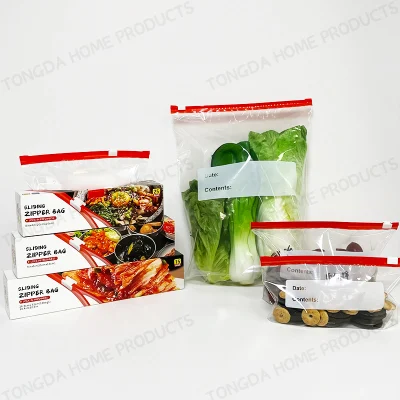  Almacenamiento personalizado de frutas Snack Freezer Quart Slider Bolsa de embalaje PE Bolsa de cremallera Sandwich de seguridad a prueba de mareas Bolsa de cierre con cremallera cierre de cremallera Alimentos Embalaje Bolsas de plástico