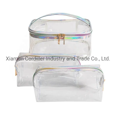  Bolsa estanca transparente cosméticos viaje transparente plástico maquillaje bolsa