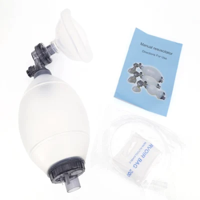 Bolsa de Resucitador manual de silicona de PVC reutilizable de alta calidad primeros auxilios Bolsa Ambu