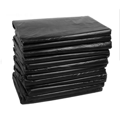 65 galones 1.5mil altura Extra Heavy Duty Coreless bolsa de basura negra
