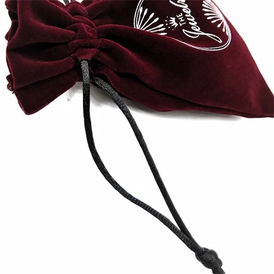 Bolsas de moda con cordón de terciopelo para joyas con logotipo personalizado.