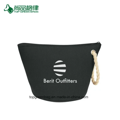  Mayorista Personalizar Eco Travel Kit de maquillaje Zipper Bolsa Con correa de cuerda
