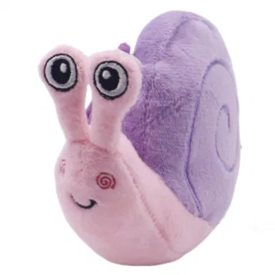 Custom Pink Plush Snail Toys para niños Saving Coins Purse Animal relleno suave Bolsa de monedas encantadora Banco de dinero Zipper Cerrar Púrpura Shell grandes ojos bordados