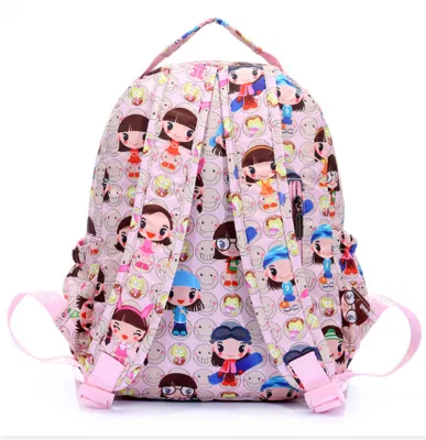 La impresión de dibujos animados personalizados al por mayor de los niños mochilas escolares mochilas chicas (RS-HK6)