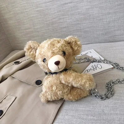 Bolsa de felpa de forma de animales de peluche de perro cachorro Bolso Bolso de moneda