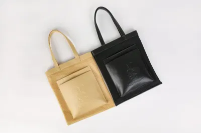  Bolso de mano con mango ecoprivante Bolsa de compra duradera Cuero reutilizable