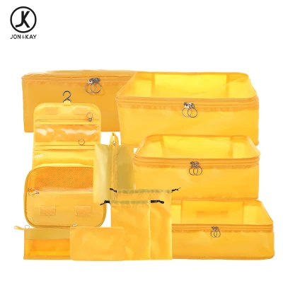 Juego de 10 piezas Suitcase ropa ropa interior Organizador de viaje almacenamiento de cosméticos bolsa
