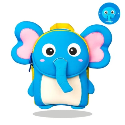 El neopreno resistente al agua de la escuela de los Niños Los niños impermeable Bolsa Mochila Mochila escolar de los animales de dibujos animados Cute Kids Mini Bolsa de Picnic Almuerzo