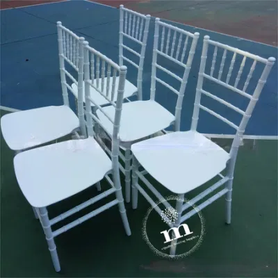  Bajo Precio Blanco elegante Chiavari Banquete silla Guangzhou boda resina Sillas Tiffany