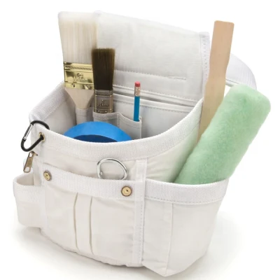  Pintura cintura herramienta Bolsa Bolsa de lona Blanco cinturón con Correas de servicio pesado