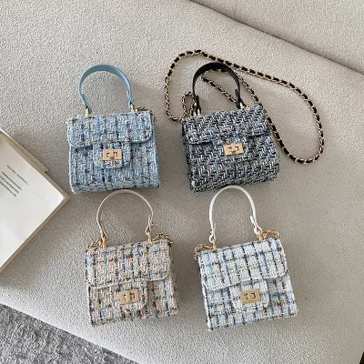 Nicho de gama alta portátil moneda Purse Fragrance pequeño estilo cadena patrón Bolsa